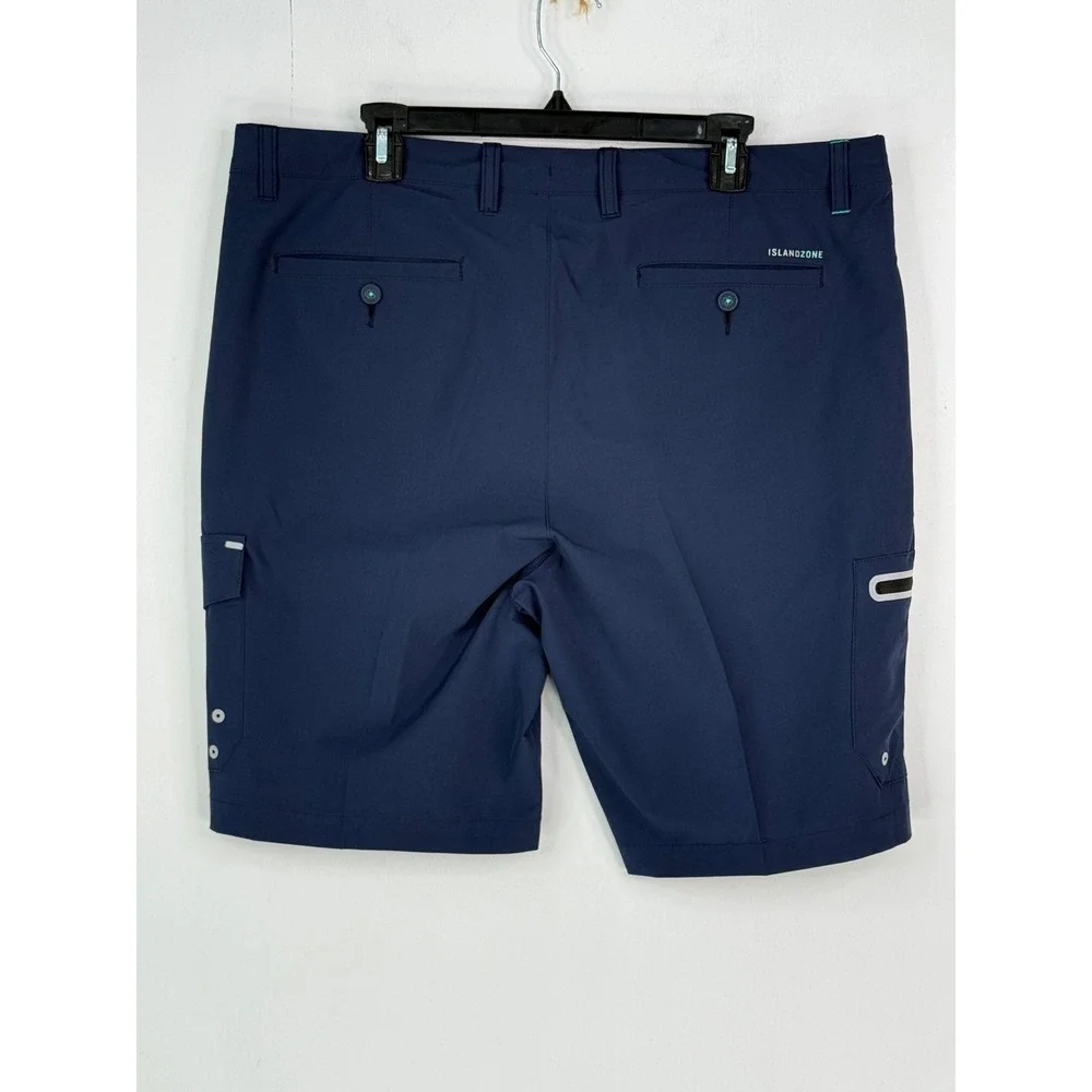 Tommy Bahama IslandZone Mens Size 36 Navy Blue Cargo Performance Golf Shorts